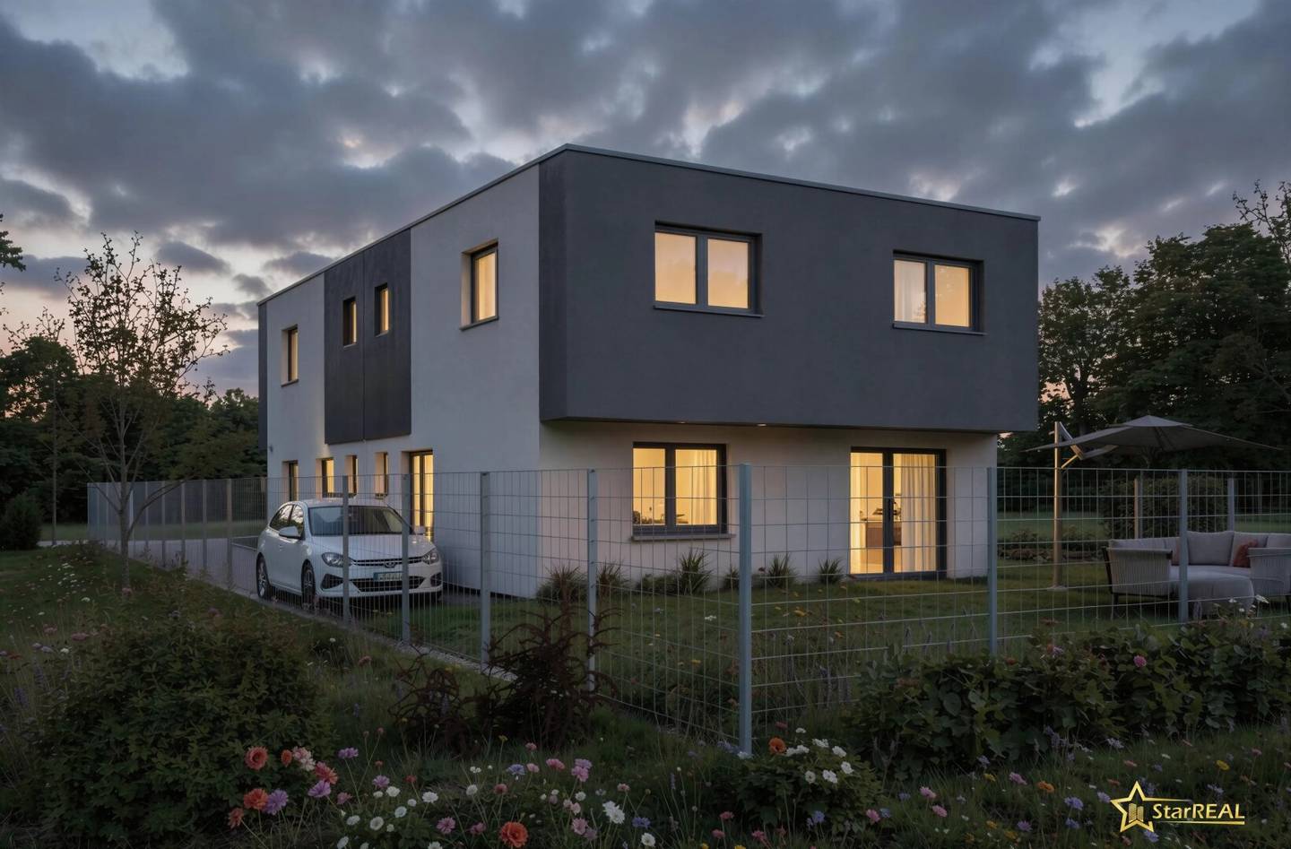 182 m² garden paradise for the whole family. Wienerberger new build house. Commission free for the buyer
