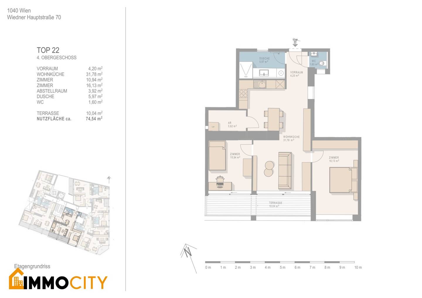 Dream Home (Top 22), 3 rooms, first occupancy, first-class fittings, in a central location, Wiedner Hauptstraße 70