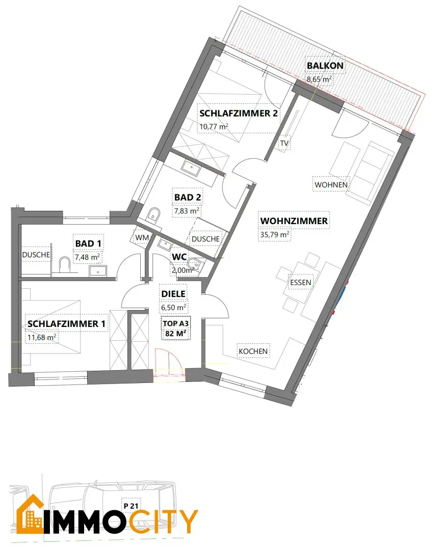 Moderne 3-Zimmer-Wohnung im Herzen des Zillertals