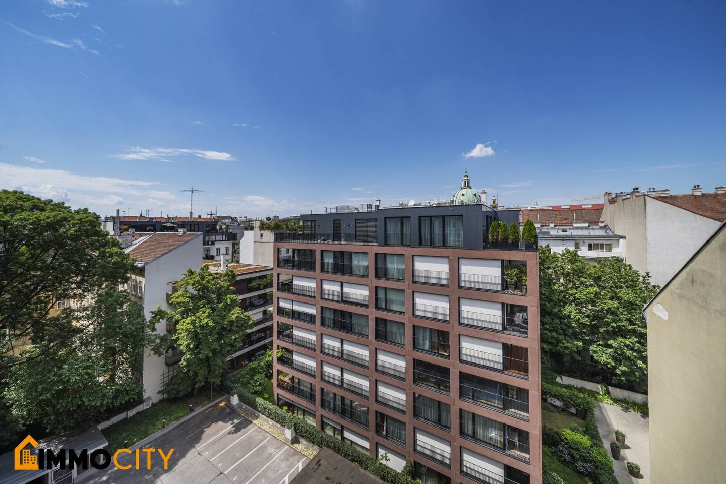 Hoch-Exklusiv und Moderne 4-Zimmer Wohnung (klimatisiert) im 7.Liftstock, nähe Karlskirche, Schwarzenbergplatz + 10 m² Balkon