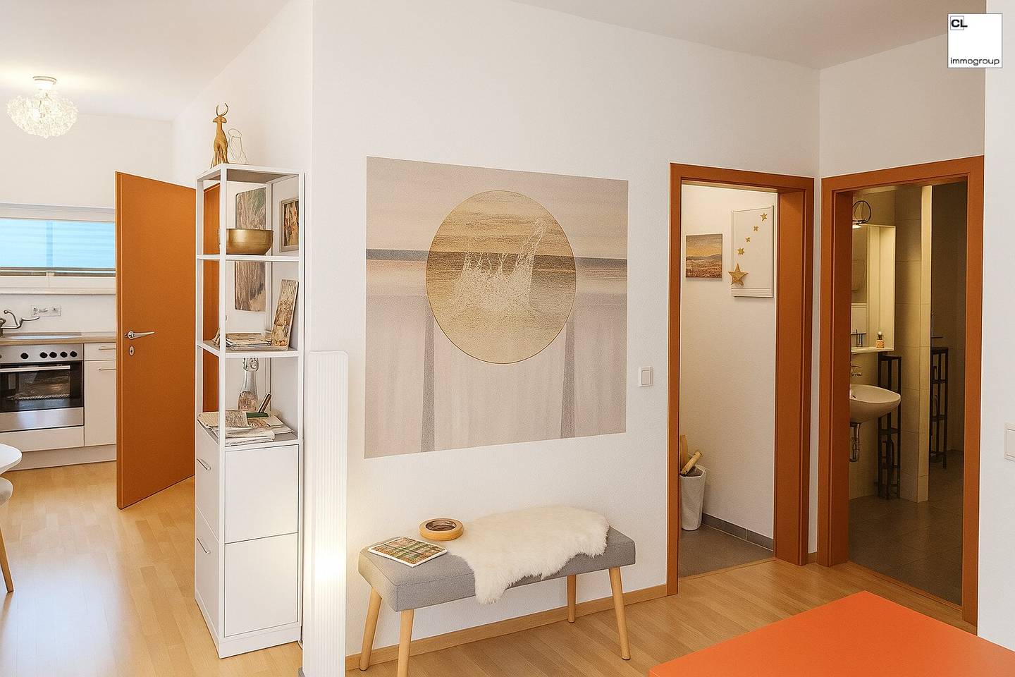 Dreamlike beautiful garden apartment in the southern part of the city of Salzburg, Leopoldskron, with terrace, Untersberg view; Carport + parking space