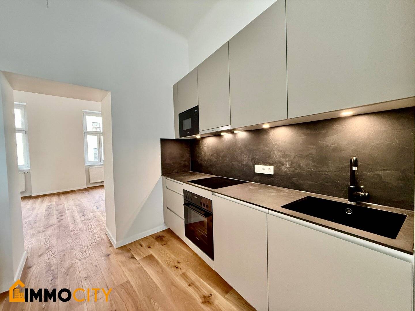 First occupancy, turnkey 2-room apartment including kitchen (SIEMENS) on the 3rd floor, Klosterneuburger Straße 52, 1200 Wien