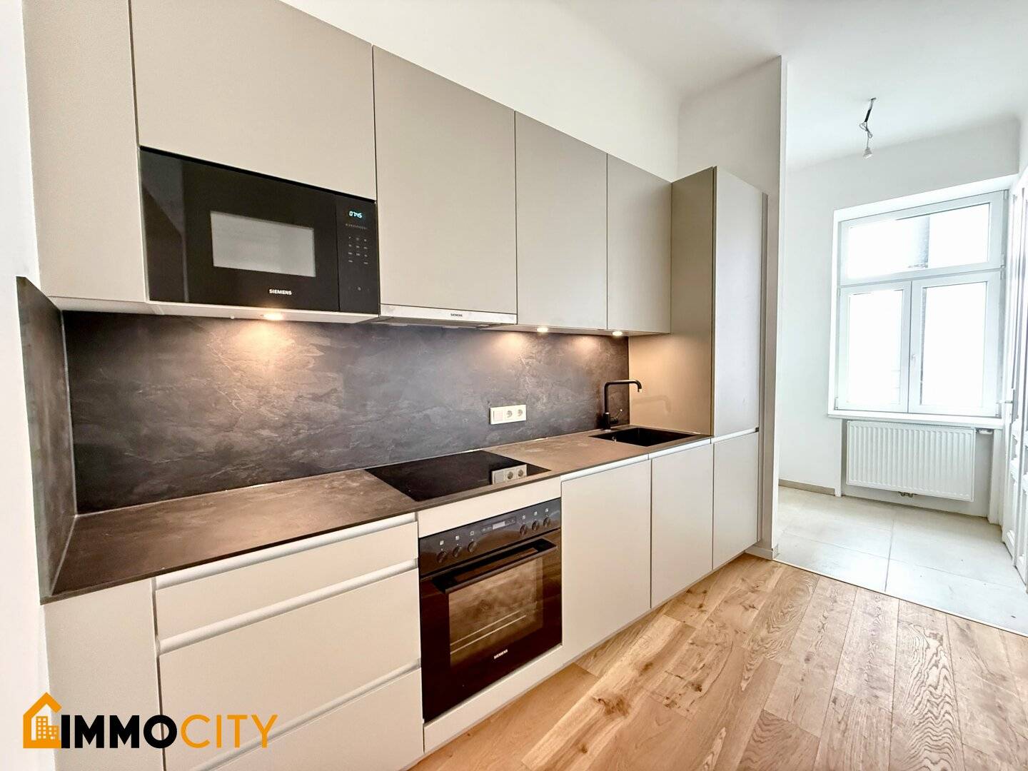 First occupancy, turnkey 2-room apartment including kitchen (SIEMENS) on the 3rd floor, Klosterneuburger Straße 52, 1200 Wien