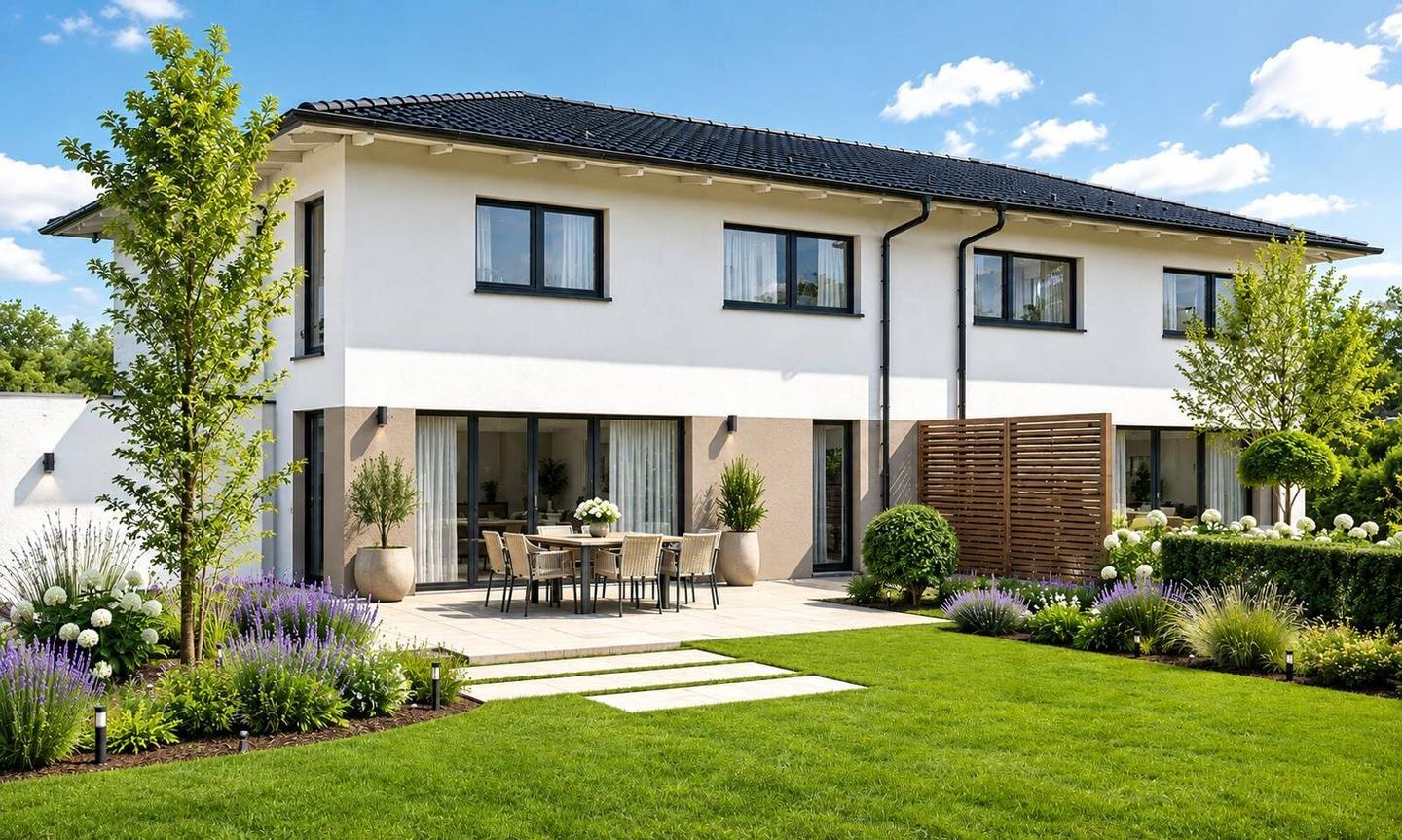 MODERNE DOPPELHÄUSER (ab 109 m² bis 140 m²) in bevorzugter SIEDLUNGSLAGE - MUSTERHAUS VORHANDEN