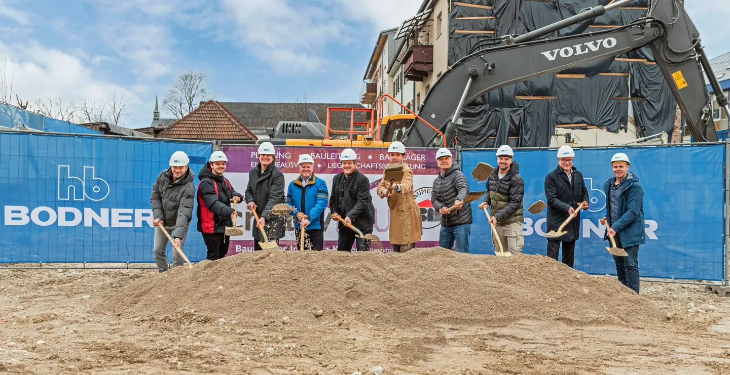 Spatenstich 2024: der Bau wird von der BODNER Gruppe errichtet, Wohnbau PRO20+ Prof. Schlosser-Straße