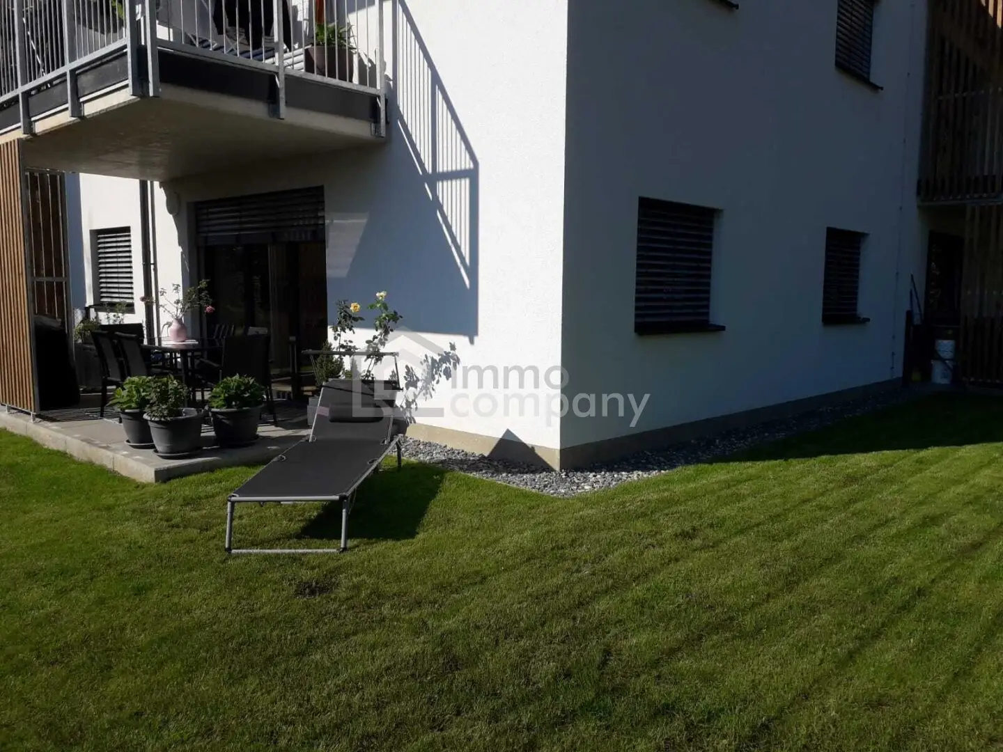 Ground floor apartment first occupancy with garden and carport