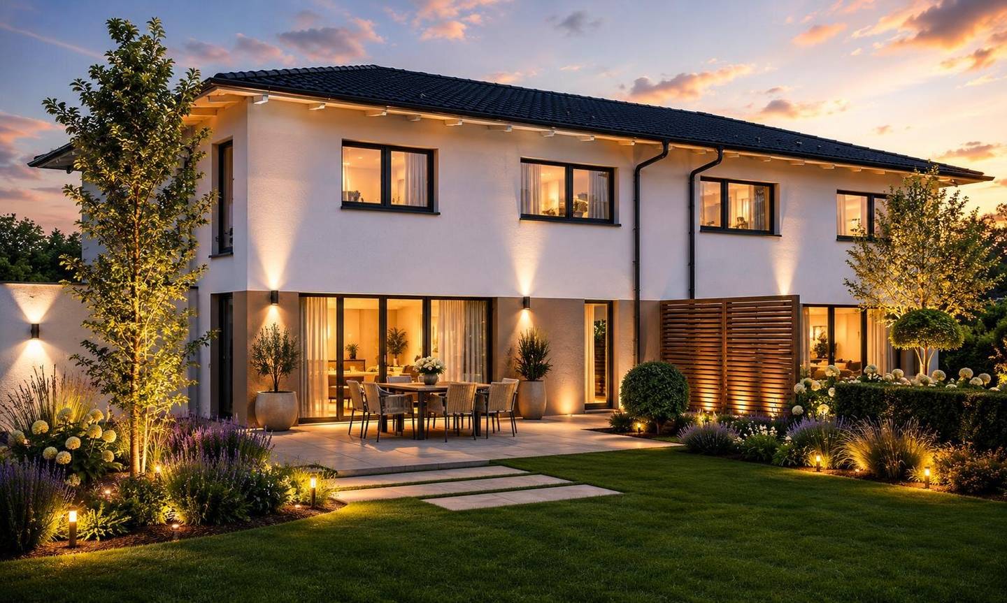 MODERNES DOPPELHAUS in bevorzugter SIEDLUNGSLAGE - MUSTERHAUS VORHANDEN