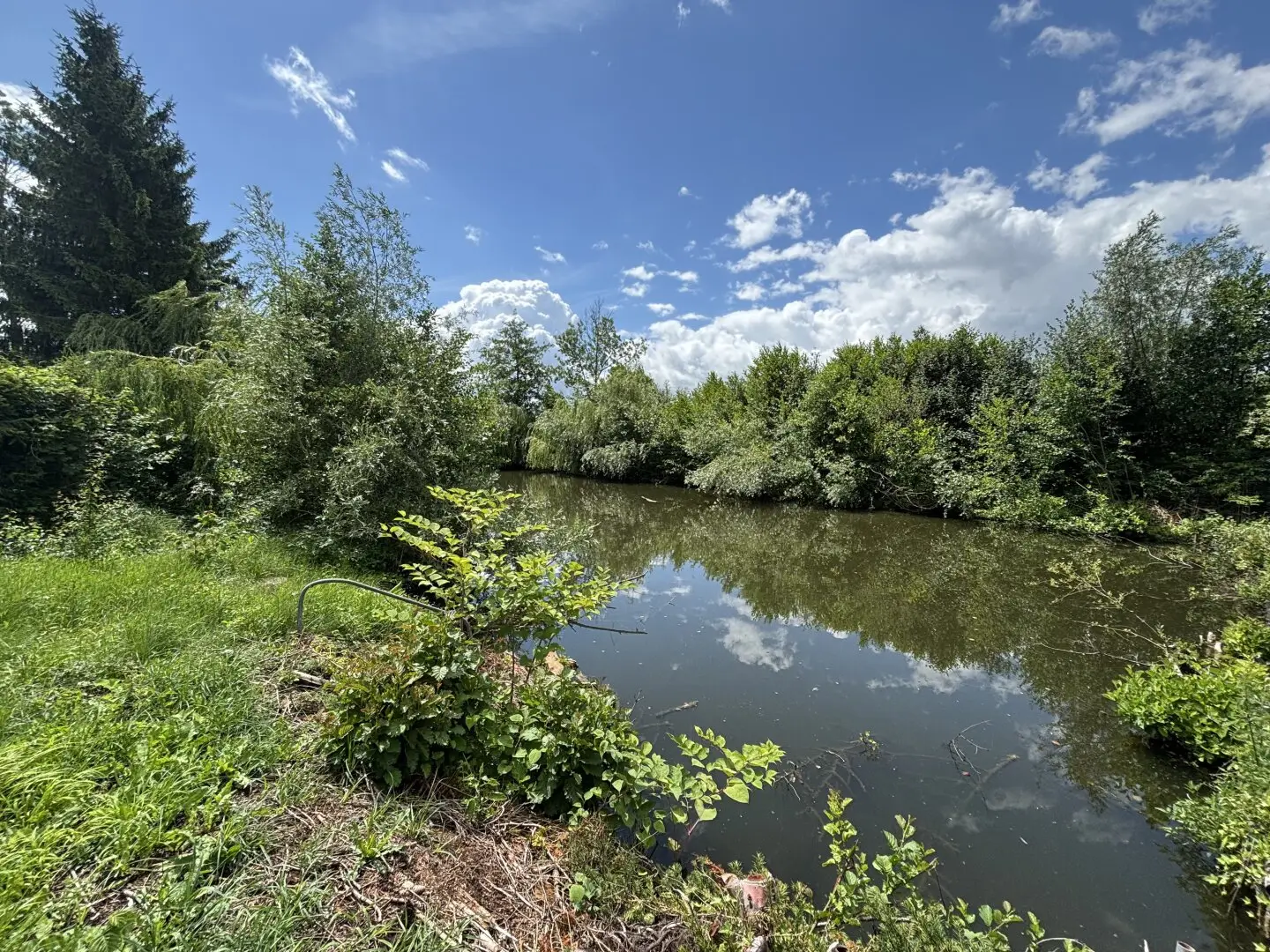 Digital bidding procedure: Sunny leisure property with an idyllic pond in a desirable location of Wels-Puchberg