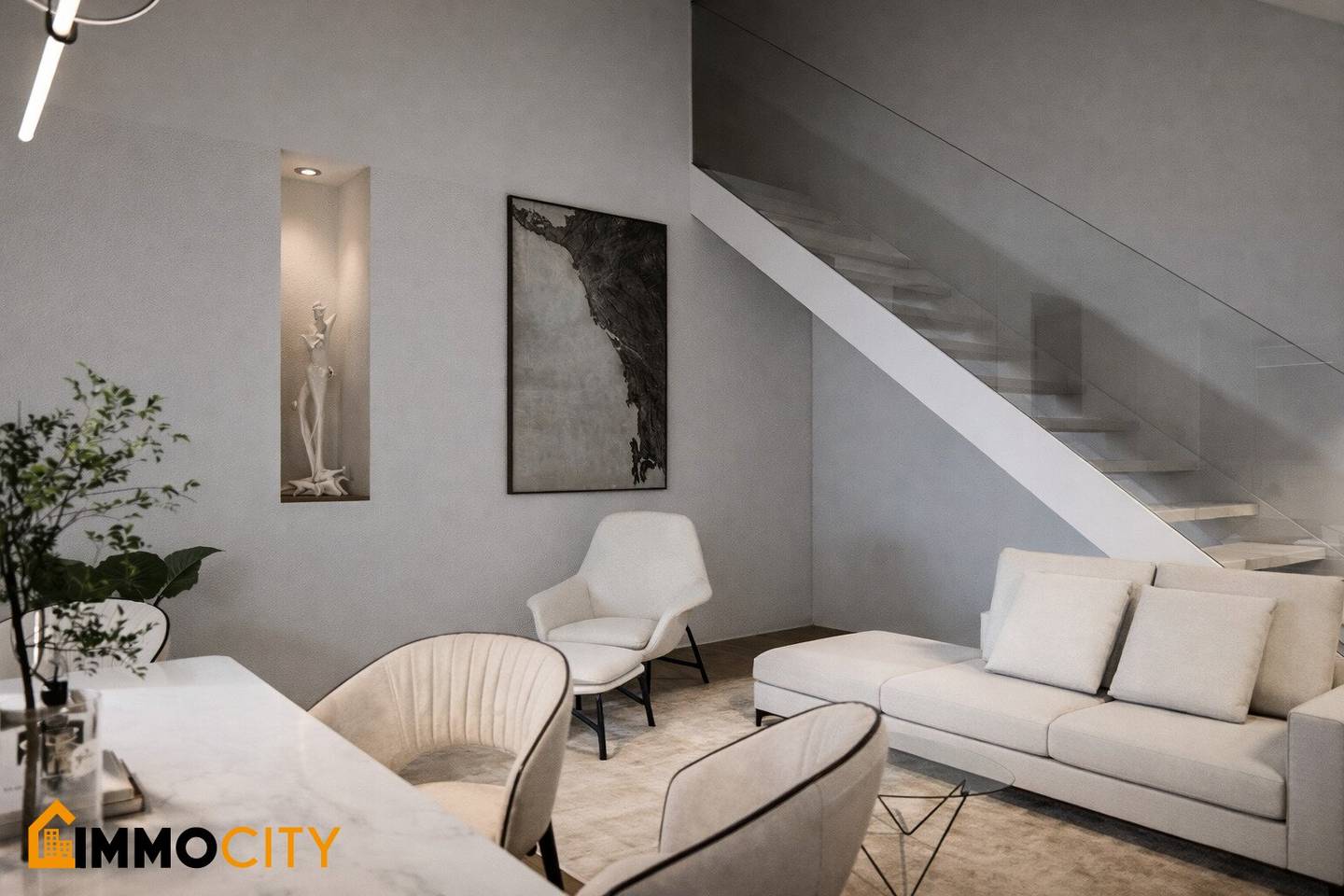 Brightly lit three room maisonette with roof terrace in prime Landstraße location