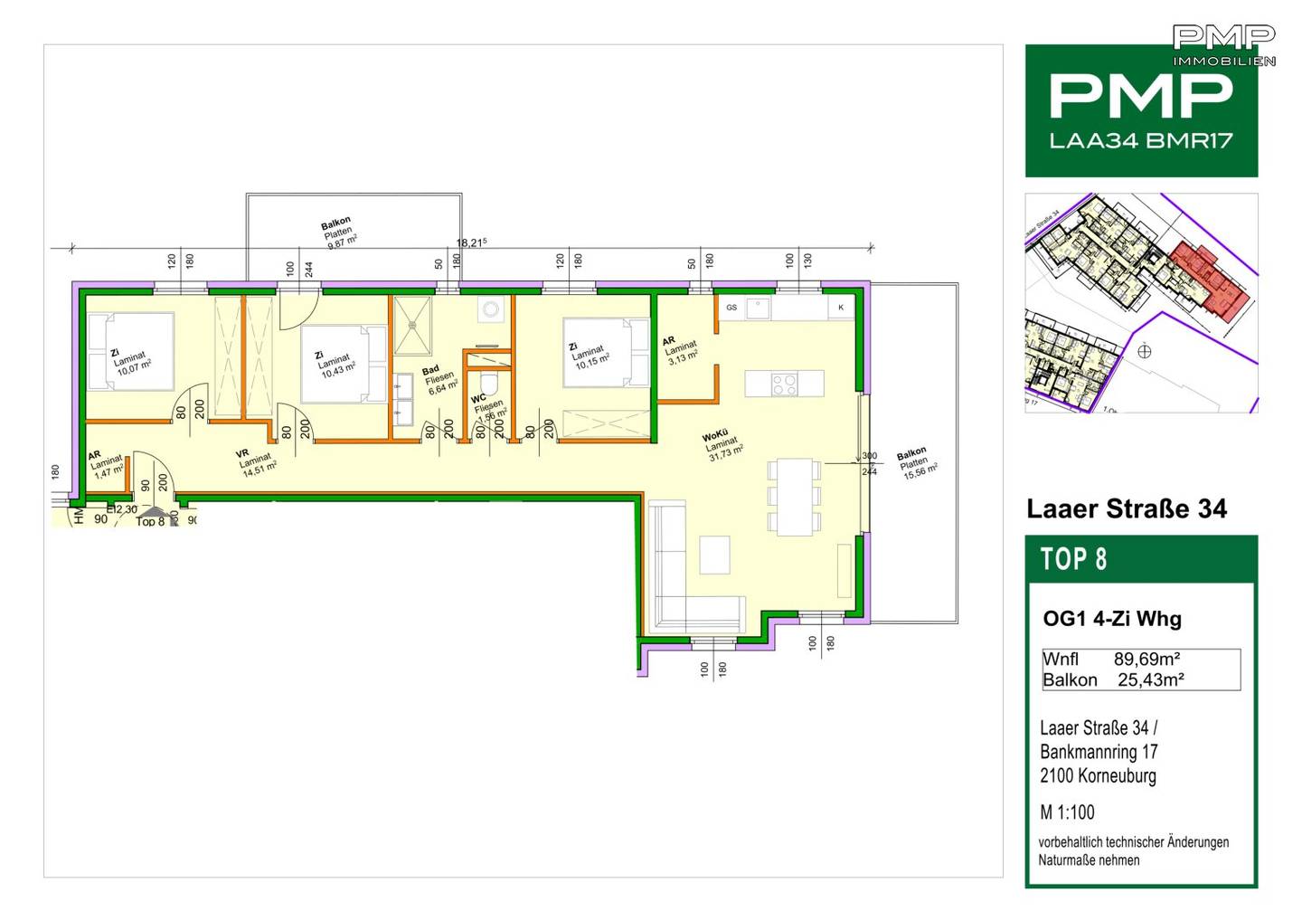 Thoughtful 4 room apartment with two generous balconies while keeping names intact? no, remove this confusion.