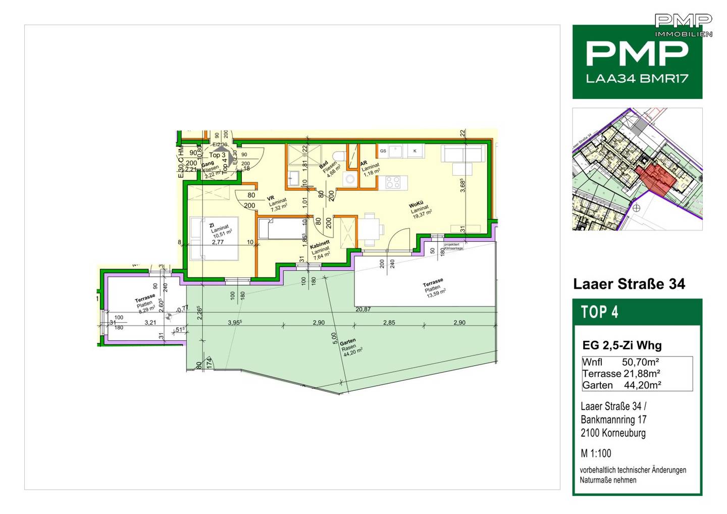 LAA34 TOP4 2.5 room apartment with garden