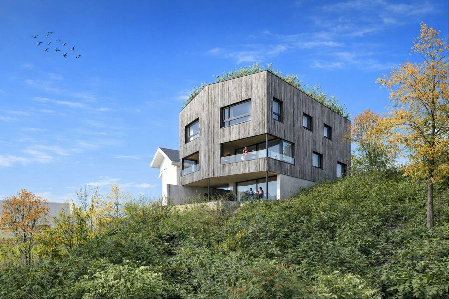 Baustart fixiert: Modernes Architekten-Doppelhaus