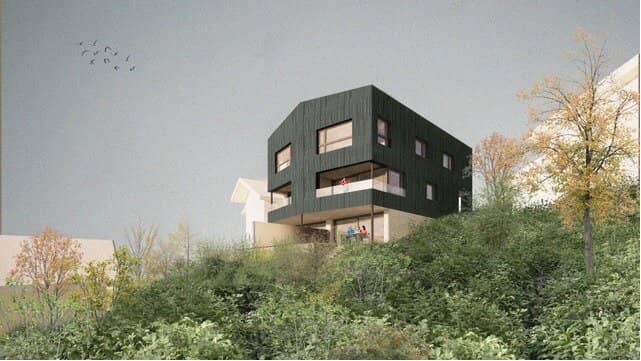 Baustart fixiert: Modernes Architekten-Doppelhaus