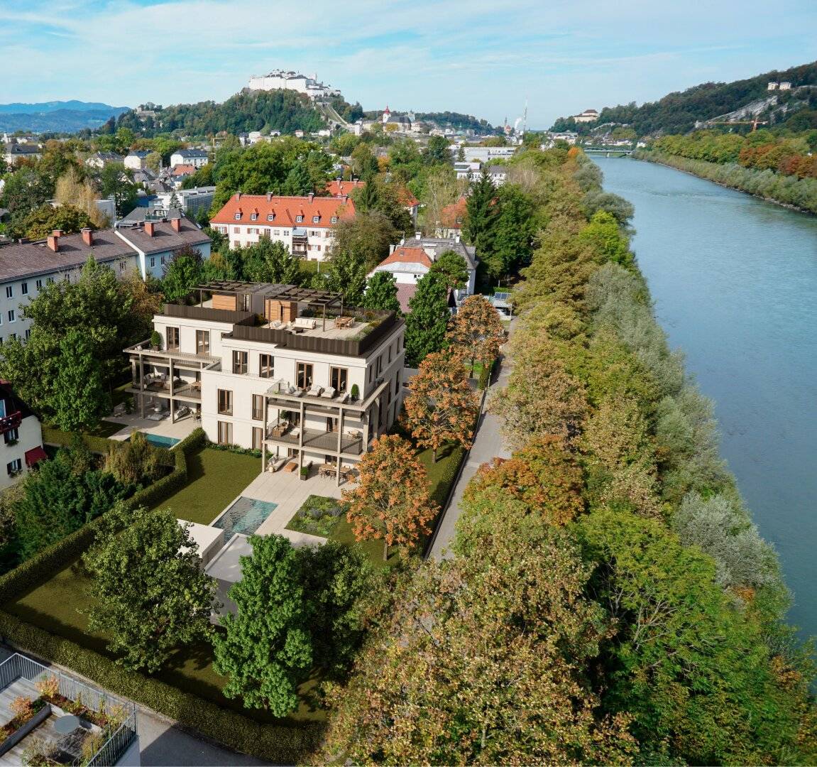 Directly on the Salzach: Premium apartments in the Josefiau ready for occupancy from autumn