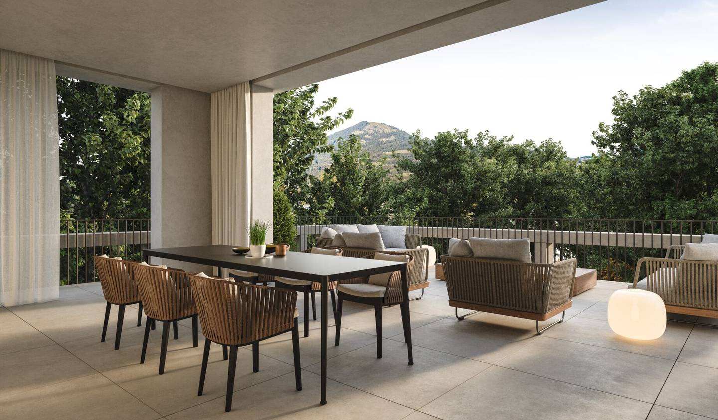 Panoramic view over the Salzach: Exclusive 146 m² terrace apartment in Josefiau ready for occupancy this autumn