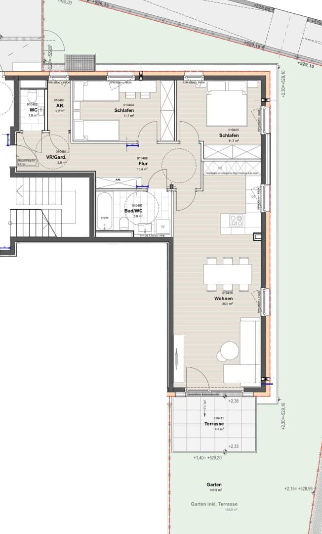 SOMMER IM EIGENEN GARTEN: Bezugsfertige 3-Zimmer-Wohnung in Hallwang!