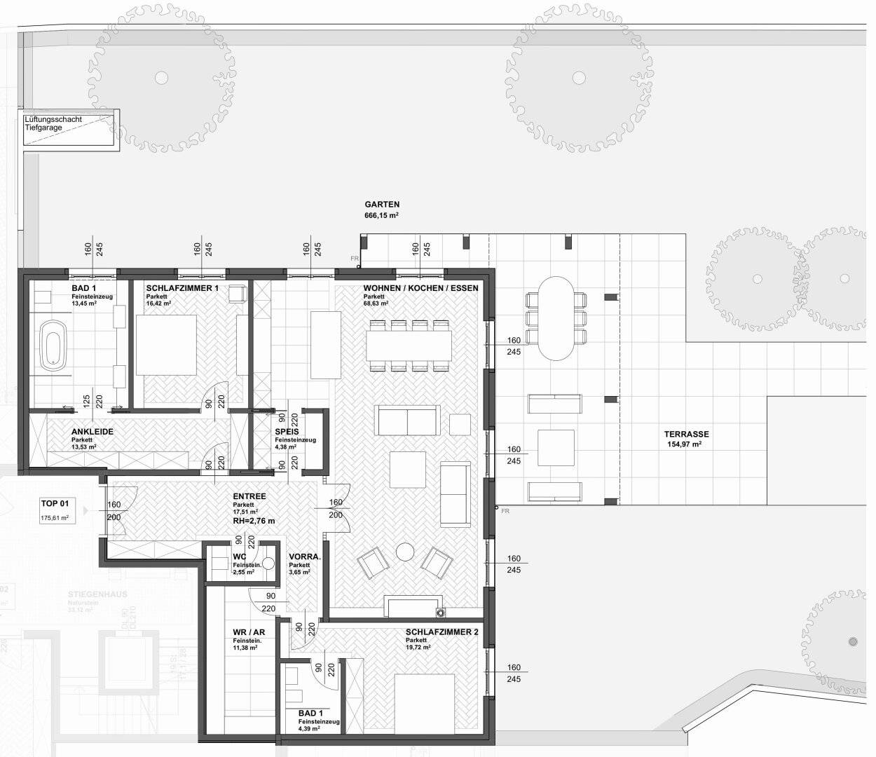 Urban Living Happiness Directly on the River: Luxurious 176 m² Garden Apartment in the Josefiau (Ready for Occupancy Autumn 2026)