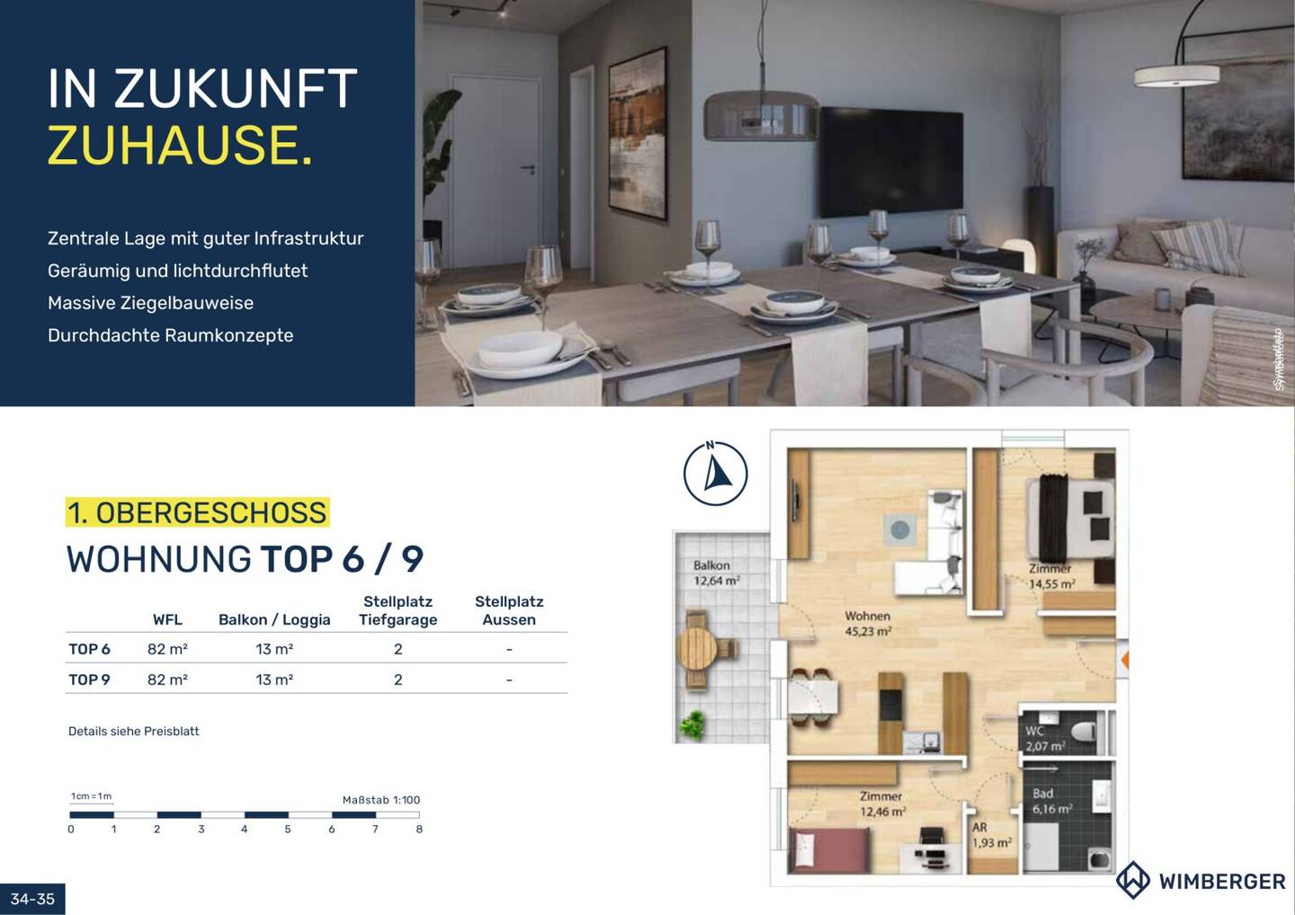 First occupancy in Wilhering: optimally planned 3 room new-build apartment