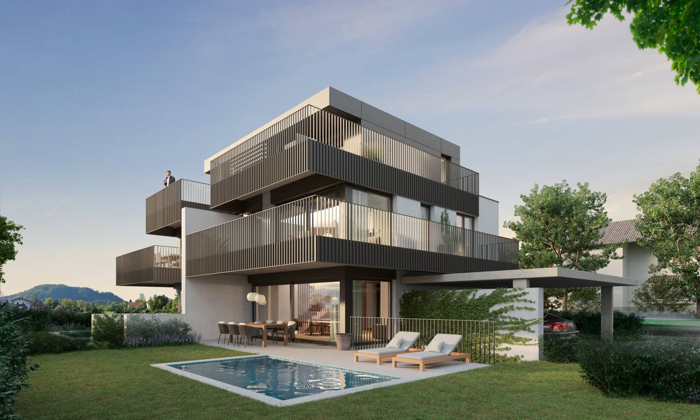 Newly built semi-detached house in a quiet location in Aigen