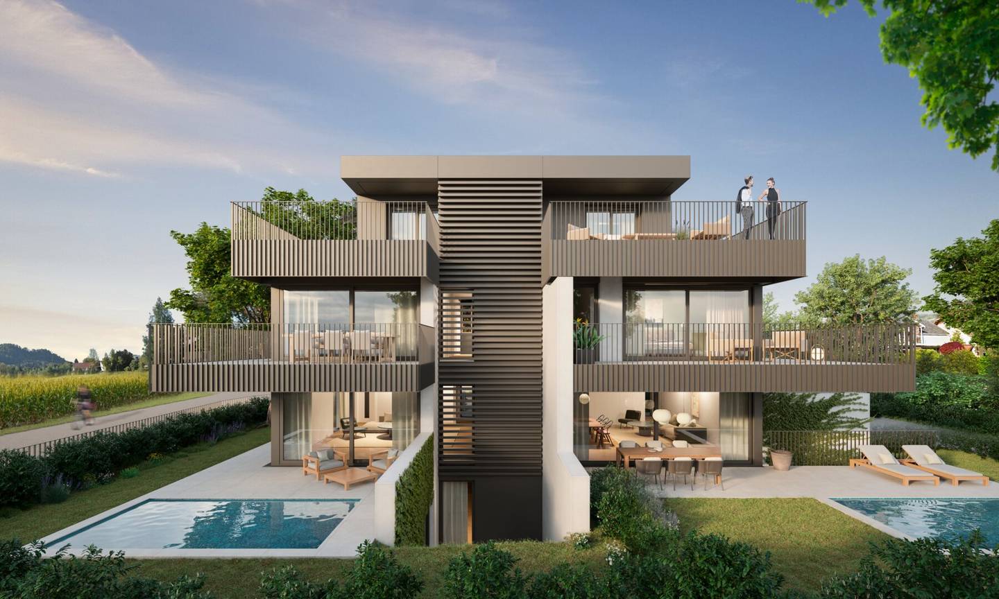 Newly built semi-detached house in a quiet location in Aigen