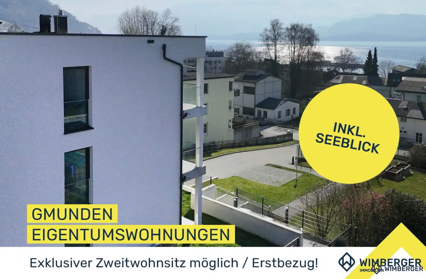 Erstbezug: Exklusive Gartenwohnung mit Seeblick in 4810 Gmunden, Terrasse, Garage!