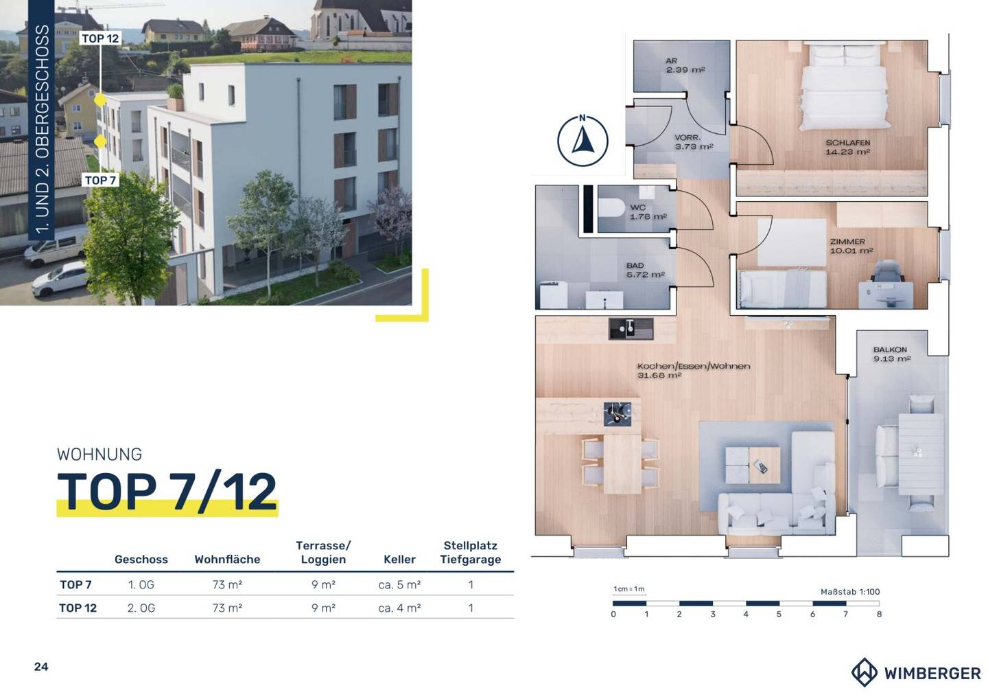 Your new home in the center of Vöcklabruck modern 3 room new build apartment first occupancy