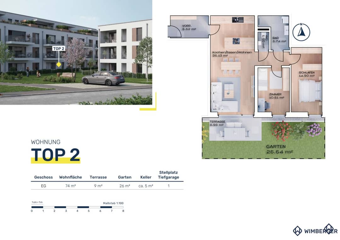 3 room garden apartment new construction first occupancy in top location Vöcklabruck