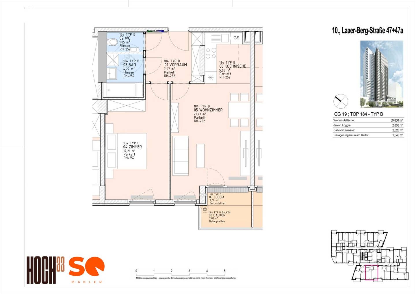 SQ HOCH33 LIVING WITH A WIDE VIEW IN VIENNA'S HIGHEST ELEVATION RESIDENTIAL BUILDING
