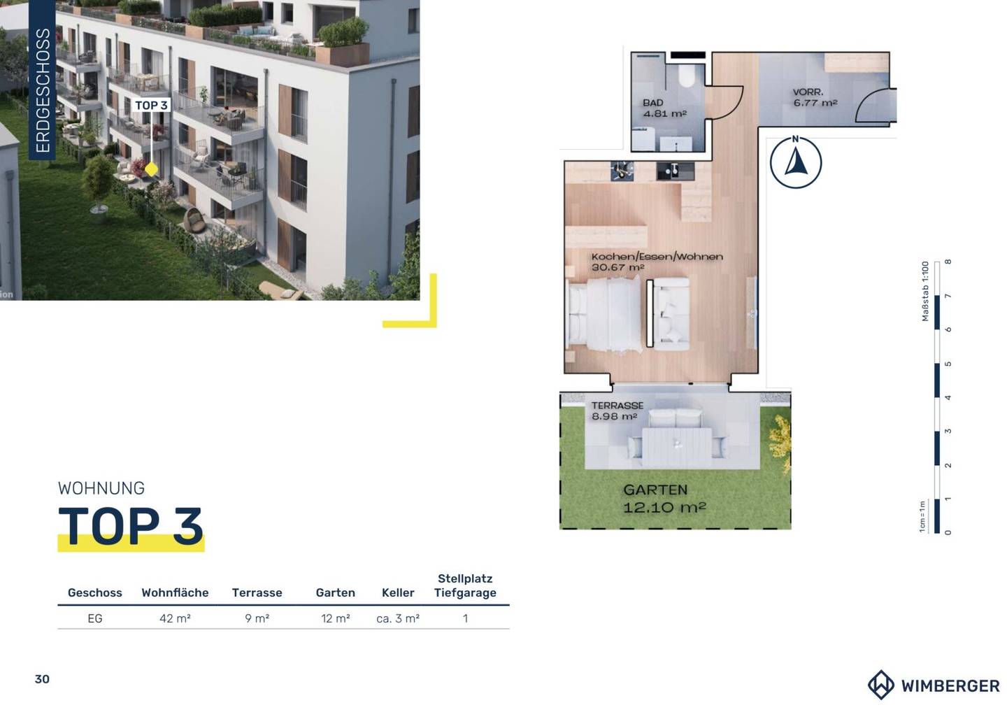 First occupancy stylish garden apartment with an intelligent floor plan open living and sleeping area