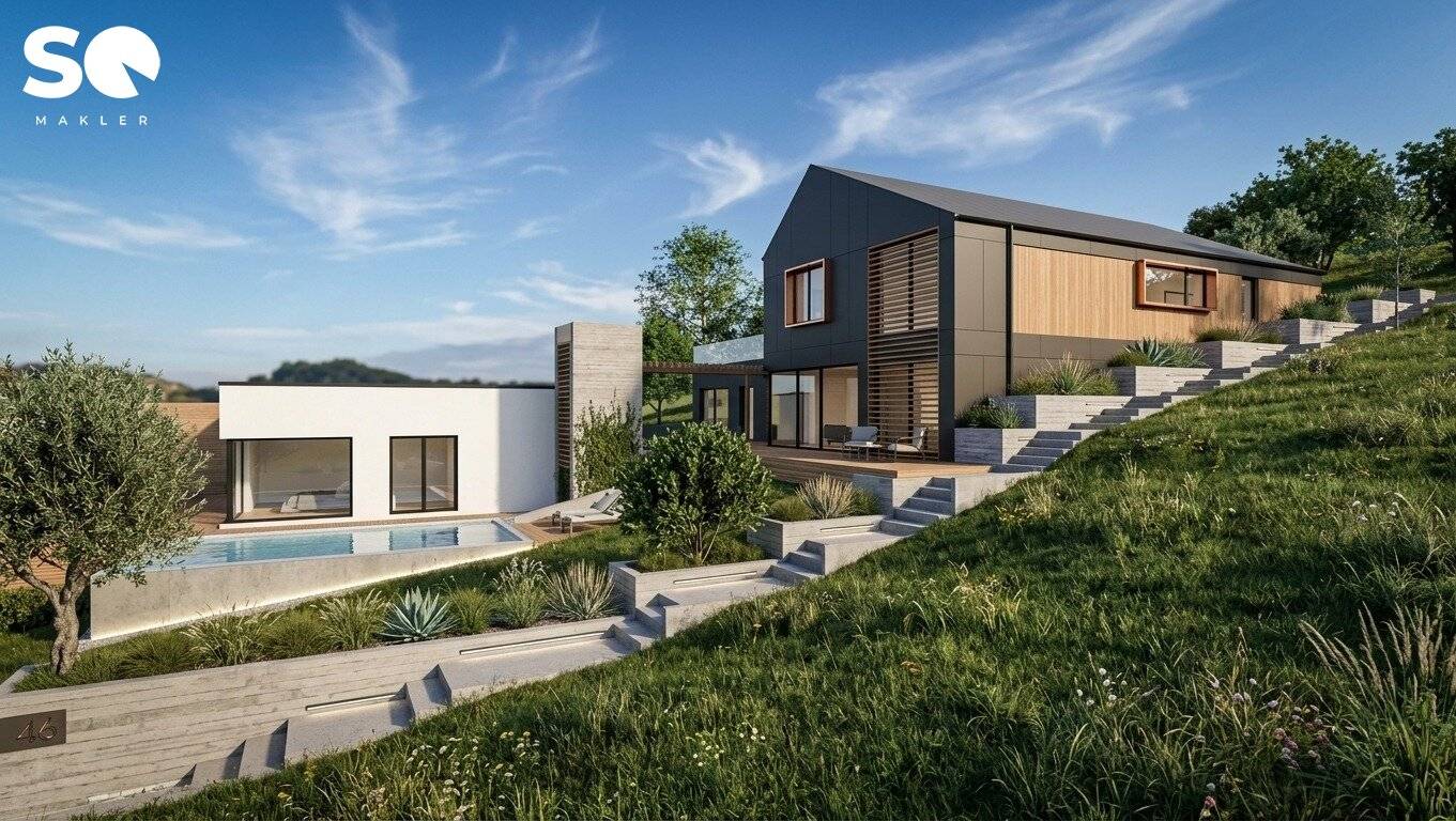 #SQ - € 225 pro m² - GRUNDSTÜCK MIT 2000m² BAULAND - BLICK IN HOCHEICHBERG BEI ALTLENGBACH