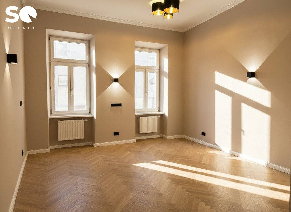 #SQ 2 room first occupancy in quiet location stylish old building ideal layout and French balcony