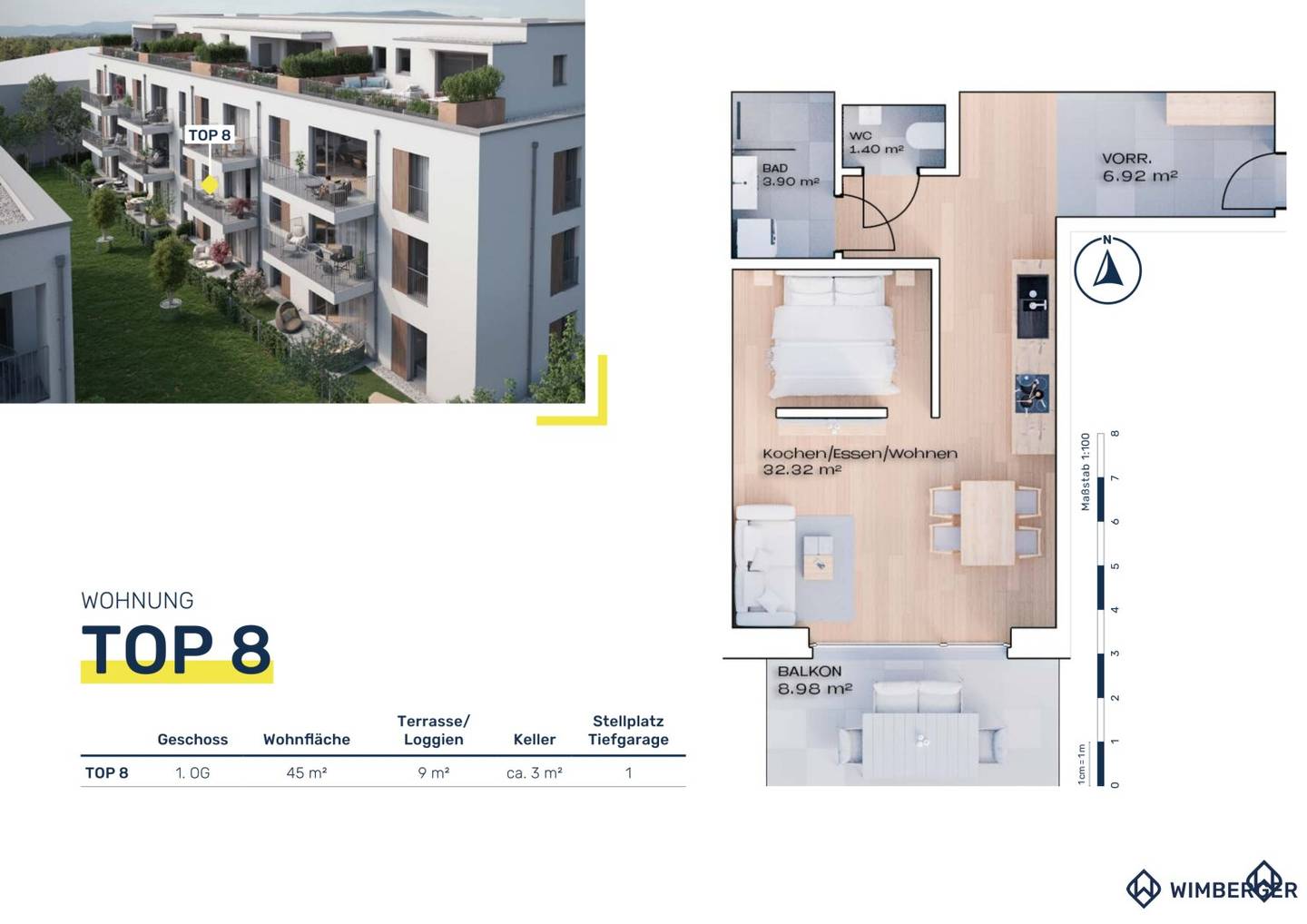 First occupancy Attractive Apartment with well thought out floor plan and Top Location in Vöcklabruck