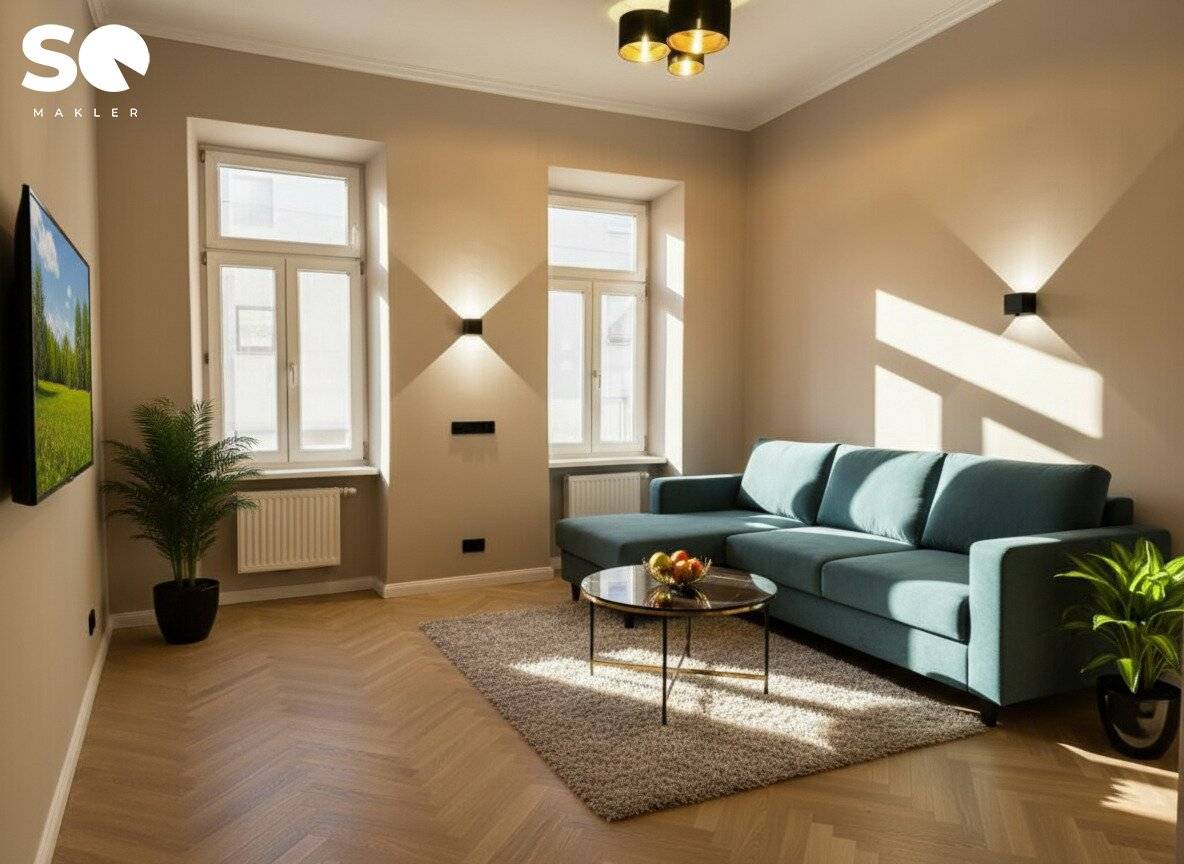 #SQ 2 room first occupancy in quiet location stylish old building ideal layout and French balcony