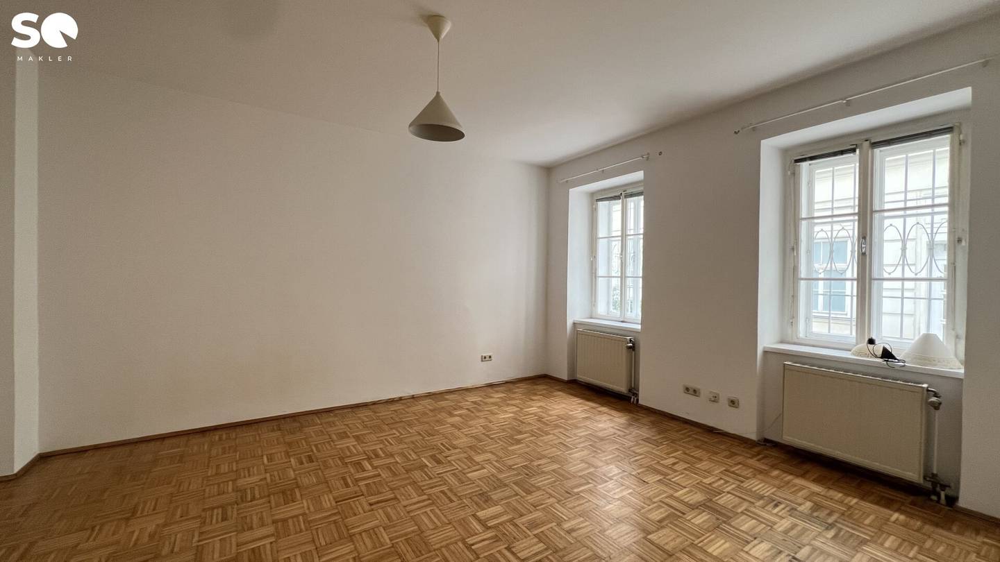 Fixed-term rented quiet ground floor apartment 2 rooms pedestrian zone 1070 Vienna