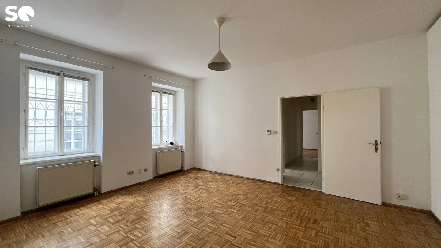 Fixed-term rented quiet ground floor apartment 2 rooms pedestrian zone 1070 Vienna