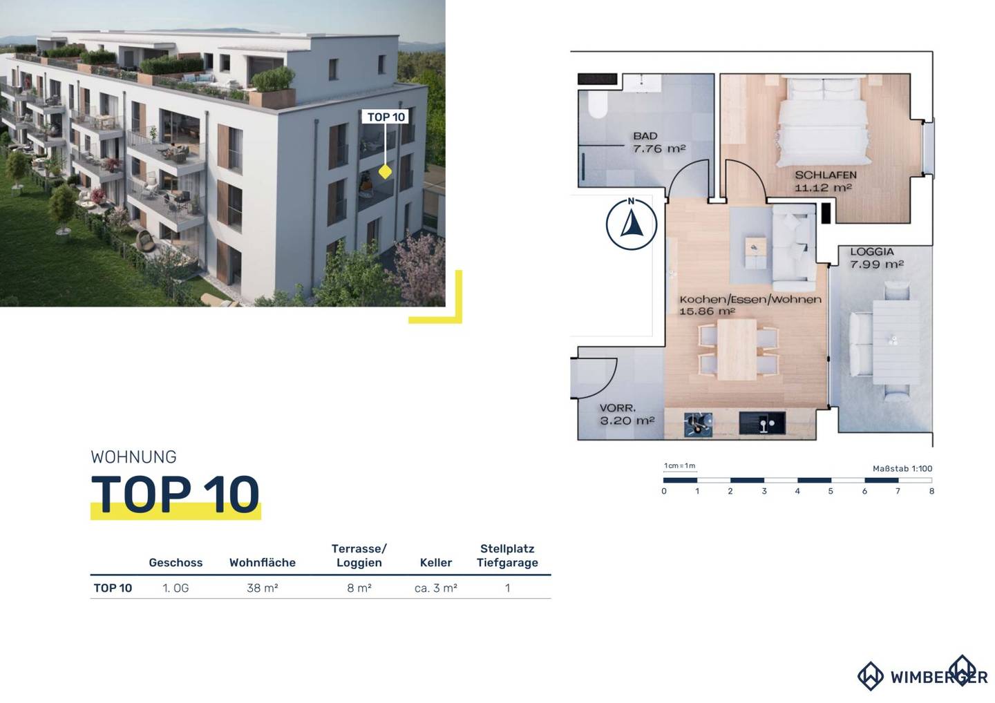 Kompakte Neubauwohnung in Vöcklabruck | Top-Lage zwischen Klinikum & Varena
