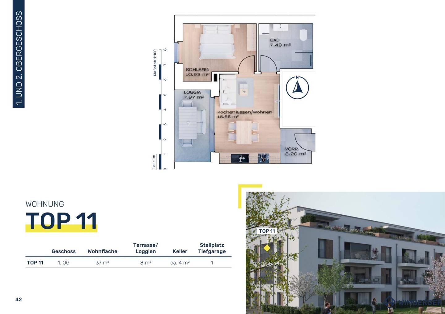Modern, compact two room apartment in Vöcklabruck, new build and first occupancy