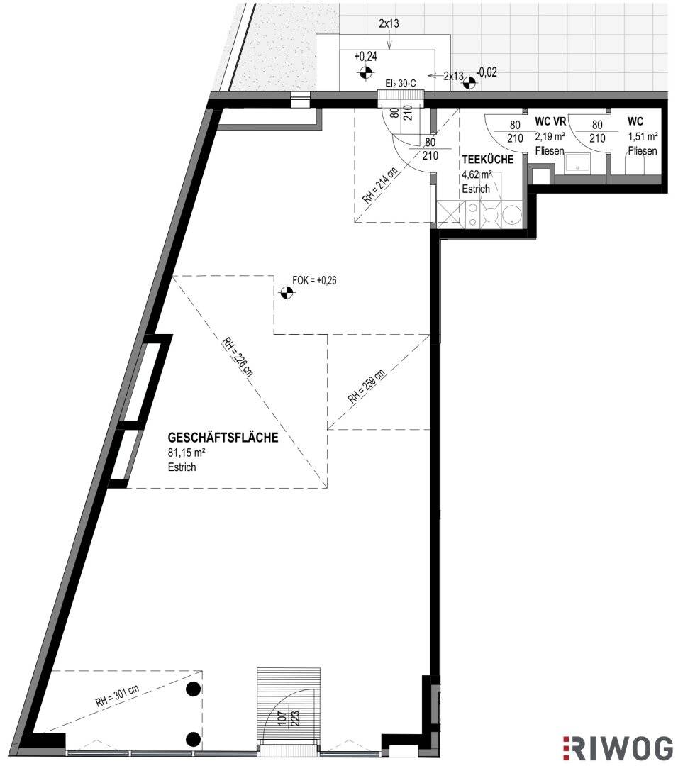 First occupancy | Versatile commercial space on Ottakringer Street including a garage parking space | District heating | Sustainable construction project