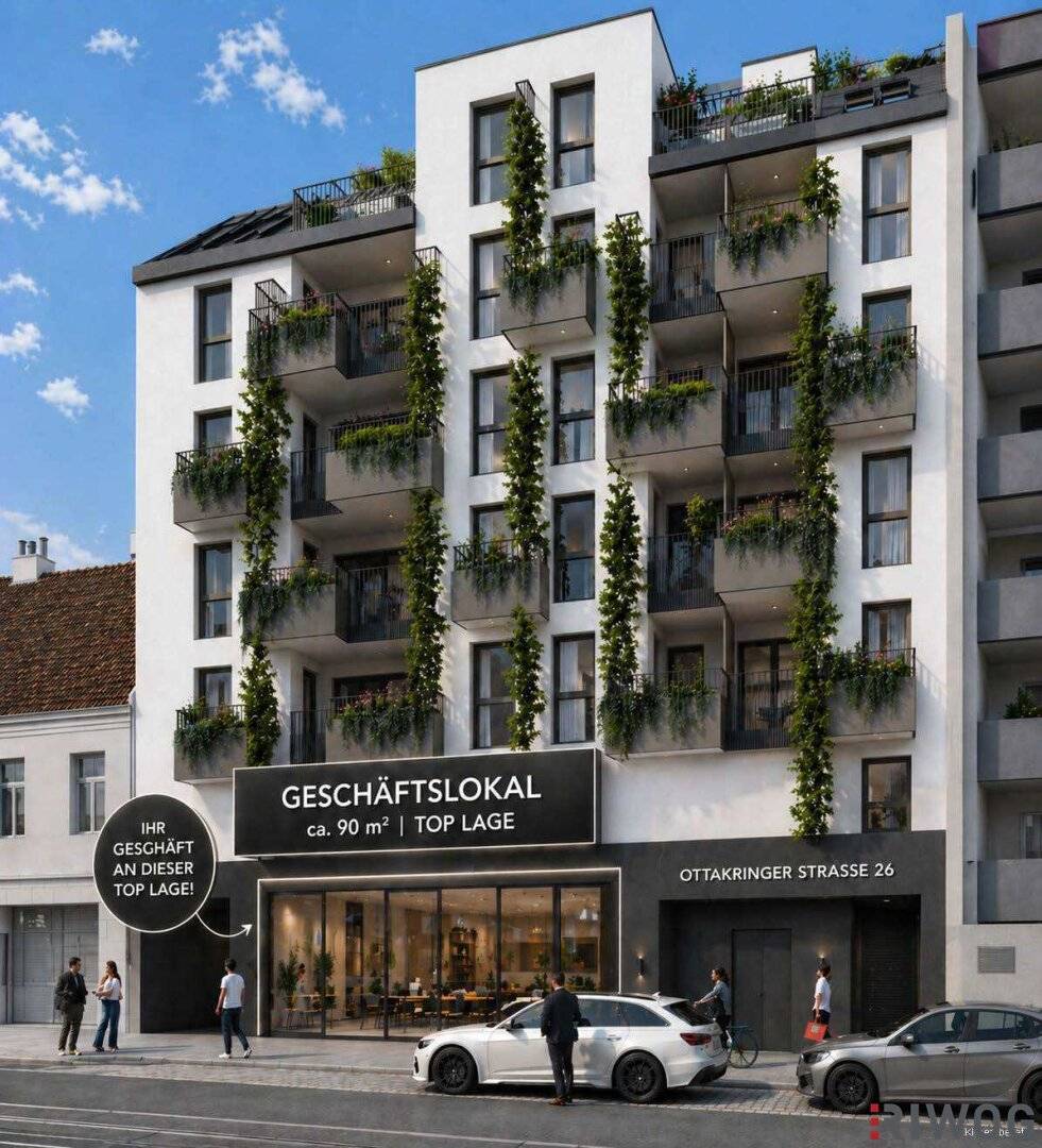 Flexible usable commercial space in a high-traffic location on Ottakringer Straße near U6 Station Alser Straße | First occupancy | District heating | Sustainable building project
