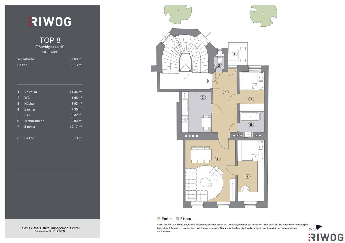 Gut geschnittene 3-Zimmer Altbauwohnung im 3. Liftstock | Balkonerrichtung im Preis inkludiert