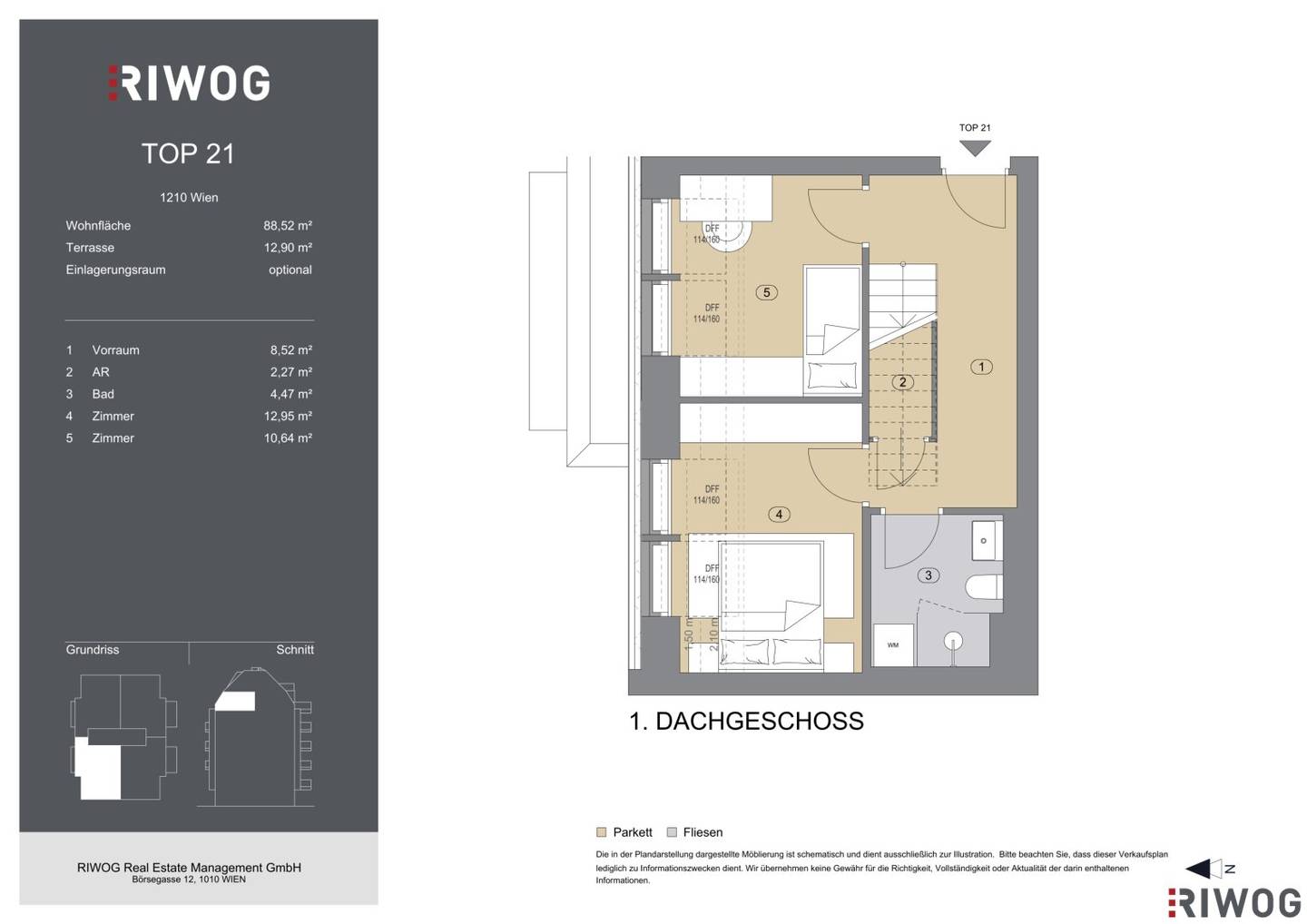 Three room Maisonette First Occupancy Completion Q1 2027 1210 Wien High Quality Fittings