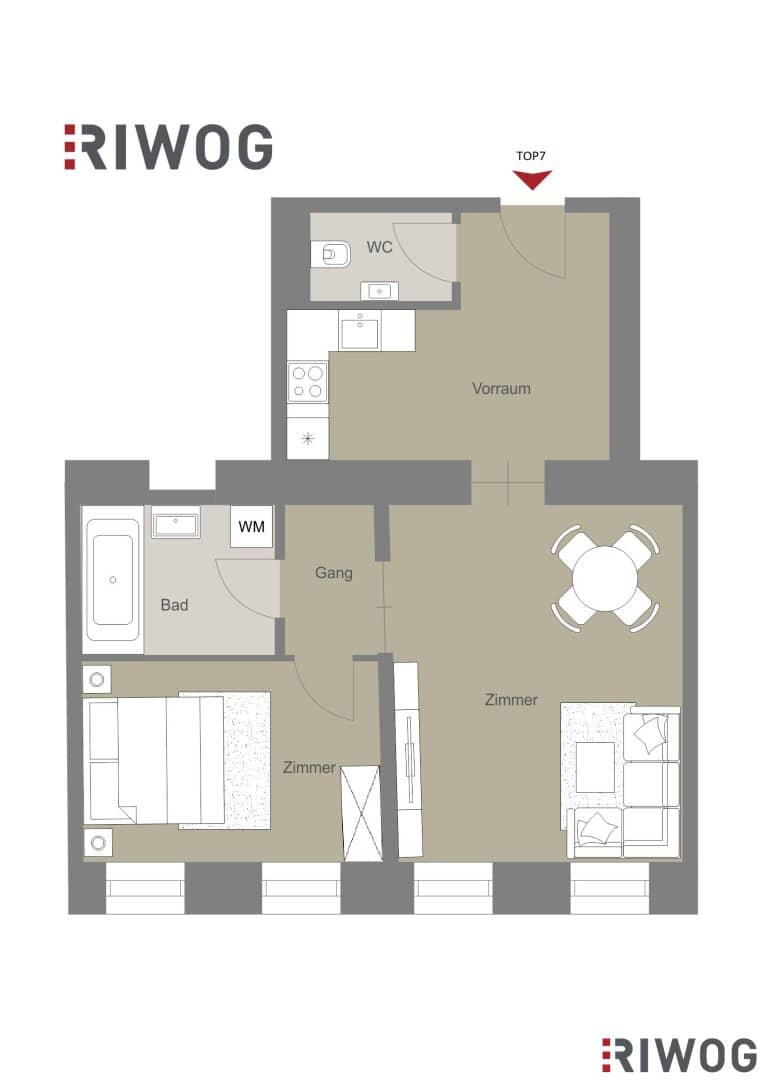 SOMMERAKTION NEUE PREISE - barrierefreie 2-Zimmer Altbauwohnung mit extra Küchenbereich | Fernwärme | ERSTBEZUG nach Sanierung