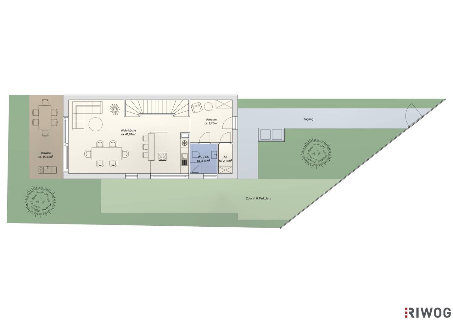 RUHELAGE | 5 Zimmer-Doppelhaus mit Keller | Luftwärmepumpe | Erstbezug nach Errichtung | optionaler 6 Raum