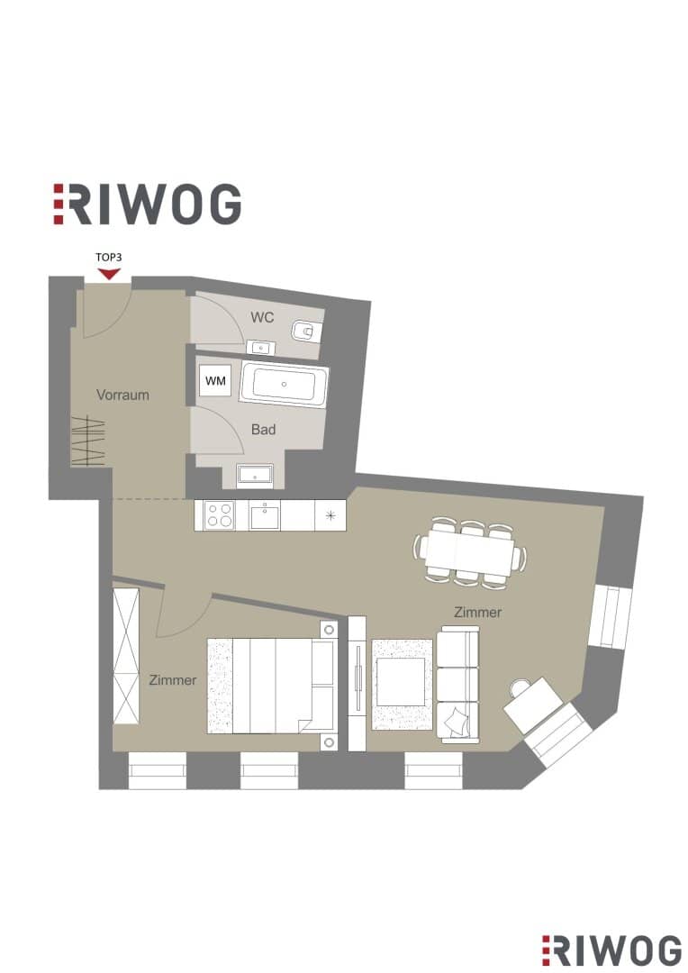 SOMMERAKTION NEUE PREISE - barrierefreie 2-Zimmer Altbauwohnung nahe dem Meiselmarkt | Fernwärme | Erstbezug nach Sanierung