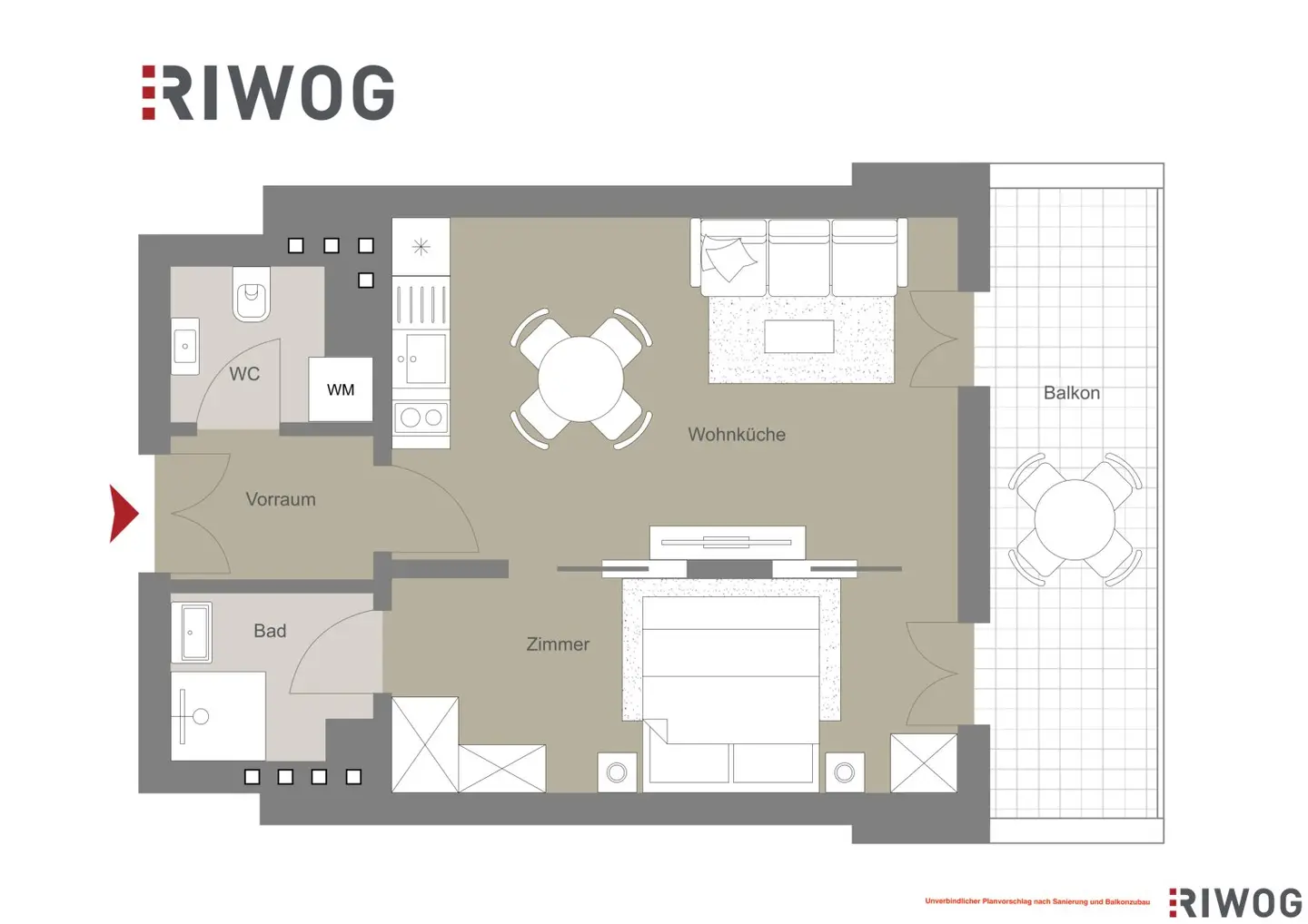NEUER PREIS | HOFRUHELAGE mit GRÜNBLICK | Sanierungsbedürftiger Altbau | Balkon-Option ca. 9 m² (baubewilligt) | Nähe Einsiedlerpark, U4 Margaretengürtel, künftiger U2-Station Reinprechtsdorfer Straße