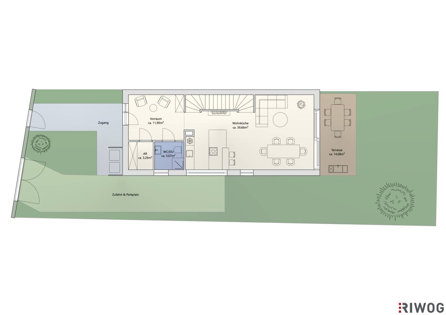 First occupancy after construction | Fully basemented 5-room semi-detached house with an air-source heat pump?"