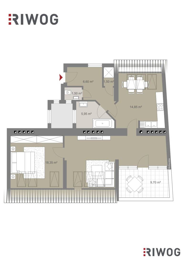 Sanierungsbedürftige Dachgeschoss Wohnung mit Süd-Terrasse | 150m zum Schloss Schönbrunn | 2 Min. zur U4