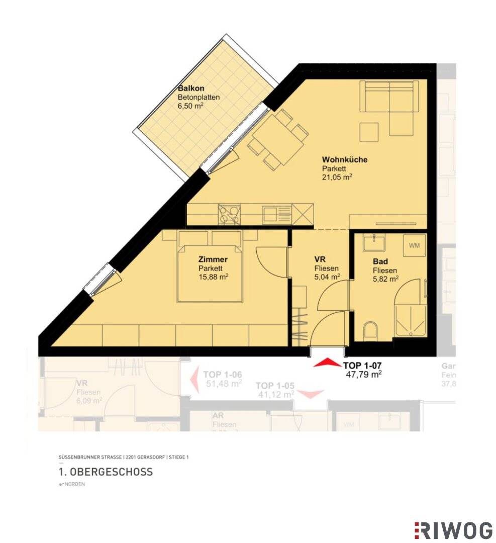 New construction project - Couple's hit - 2 rooms incl. East balcony - Gerasdorf near Vienna