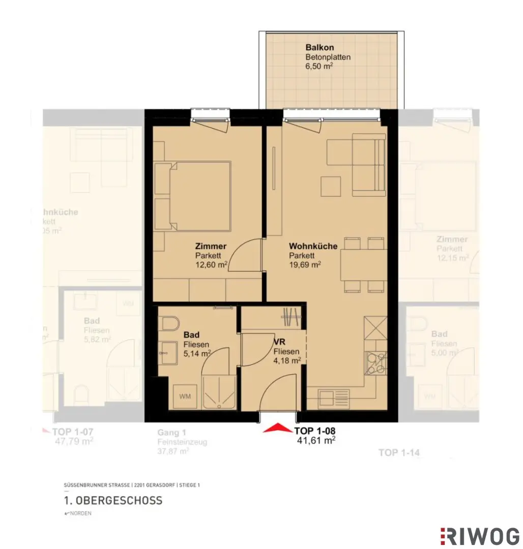 Neubauprojekt - Pärchenhit - 2 Zimmer inkl. Ostbalkon - Gerasdorf bei Wien