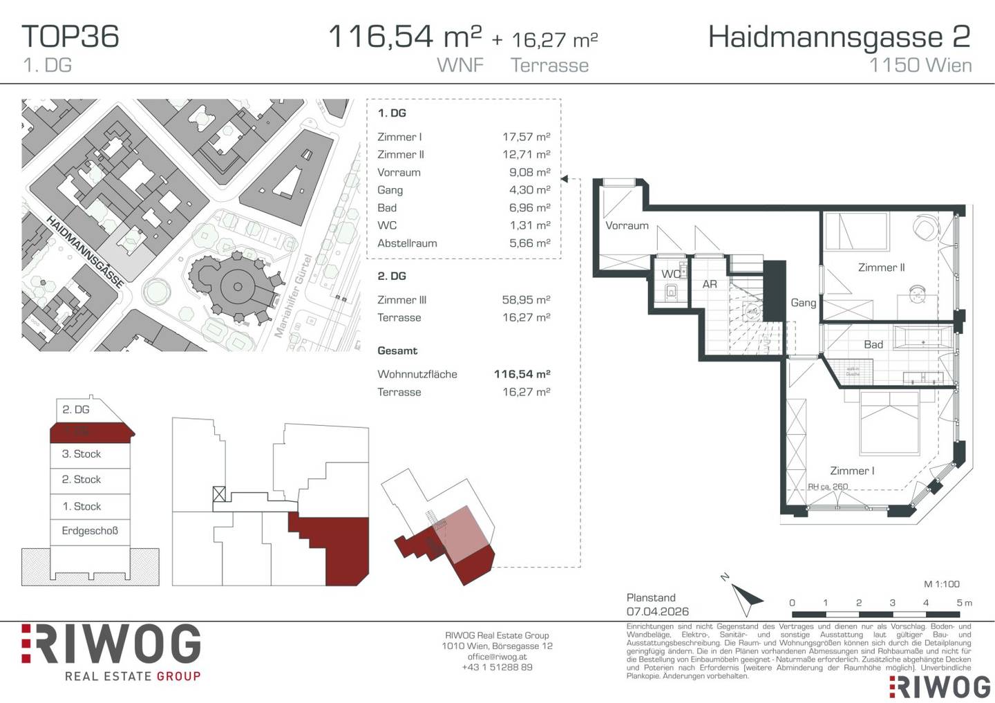 ARCHITEKTUR PUR | großzügige 3-Zimmer Dachterrassenwohnung mit herausragender Raumhöhe